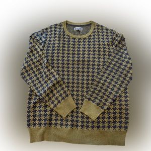 Club Room black and green herringbone pattern sweater size XL new with tags